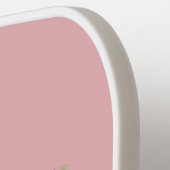 かわいらしヴィンテージピンクローズパーソナライズされた ピックルボールラケット (左詳細)