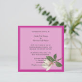 かわいらしヴィンテージフラワーピンク春の結婚式 招待状 (スタンド正面)