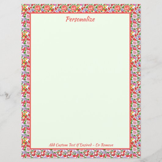 かわいらしヴィンテージフローラピンクの花パーソナライズされた (正面)