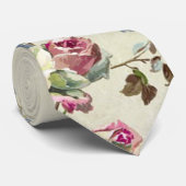 かわいらしヴィンテージフローラ壁紙バラ芽 ネクタイ (ロール)