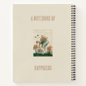 かわいらしヴィンテージモノグラムの素朴な茶色 ノートブック (裏面)