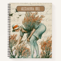 かわいらしヴィンテージモノグラムの素朴な茶色