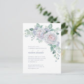 かわいらしヴィンテージルックフローラ誕生日パーティー インビテーションポストカード (スタンド正面)