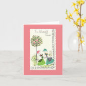 かわいらしヴィンテージ女子の友情 カード (黄色い花)