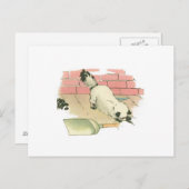 かわいらしヴィンテージ子猫 ポストカード (正面/裏面)