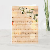 かわいらしヴィンテージ楽曲楽しいクリスマス カード (正面)