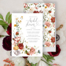 かわいらしヴィンテージ水彩フローラブライダルシャワー