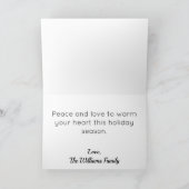 かわいらしヴィンテージ素朴ホリデーツリークリスマスカード シーズンカード (内部)