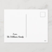 かわいらしヴィンテージ素朴ホリデーツリークリスマス シーズンポストカード (裏面)