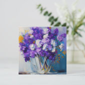 かわいらしヴィンテージ紫の花 (スタンド正面)