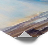 かわいらしヴィンテージ紫の花 ポスター (角)