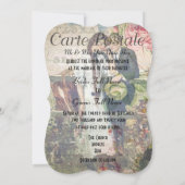 かわいらしヴィンテージ結婚はがき 招待状 (裏面)