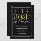 かわいらしヴィンテージ |大晦日パーティー 招待状 (正面/裏面)