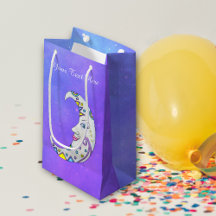 かわいらし三日月の印カラフル象顔紫