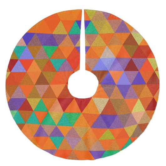 かわいらし三角形パタグランジーンI +あなたのアイディア ブラッシュドポリエステルツリースカート (正面)