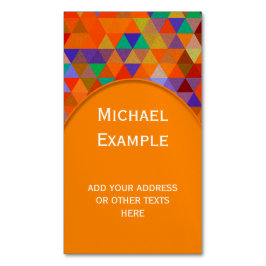 かわいらし三角形パタグランジーンI +あなたのアイディア マグネット名刺