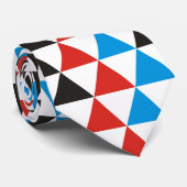 かわいらし三角形パターン黒い赤い青+アイディア ネクタイ (ロール)