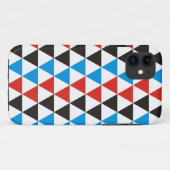 かわいらし三角形パターン黒い赤い青+アイディア Case-Mate iPhoneケース (裏面(横))