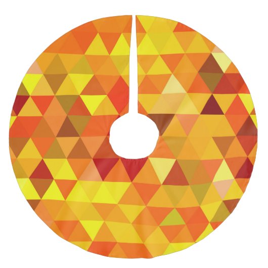 かわいらし三角形パターンI +アイディア ブラッシュドポリエステルツリースカート (正面)