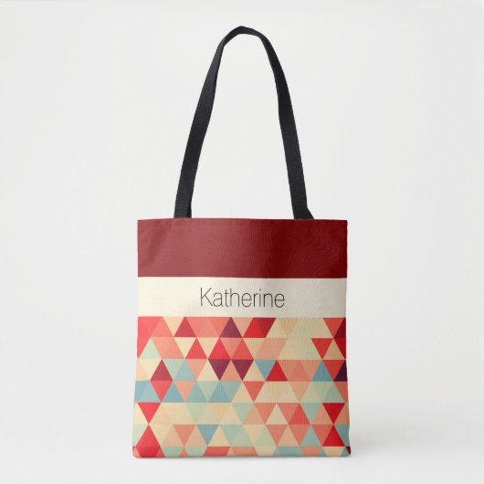 かわいらし三角形パターンII +アイディア トートバッグ (正面)