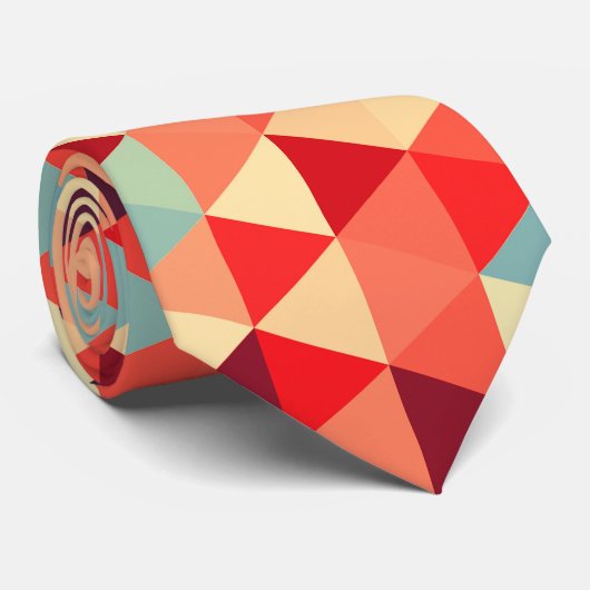 かわいらし三角形パターンII +アイディア ネクタイ (ロール)