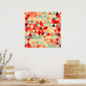 かわいらし三角形パターンII +アイディア ポスター (キッチン)