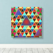 かわいらし三角形パターンIII +アイディア キャンバスプリント (インサイチュ (ウッドフロア))