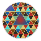 かわいらし三角形パターンIII +アイディア セラミックノブ (正面)