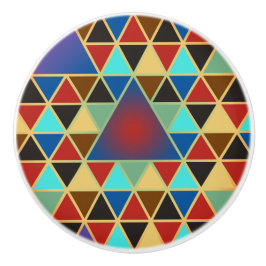 かわいらし三角形パターンIII +アイディア セラミックノブ