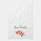 かわいらし与え感謝していフローラ キッチンタオル (縦)