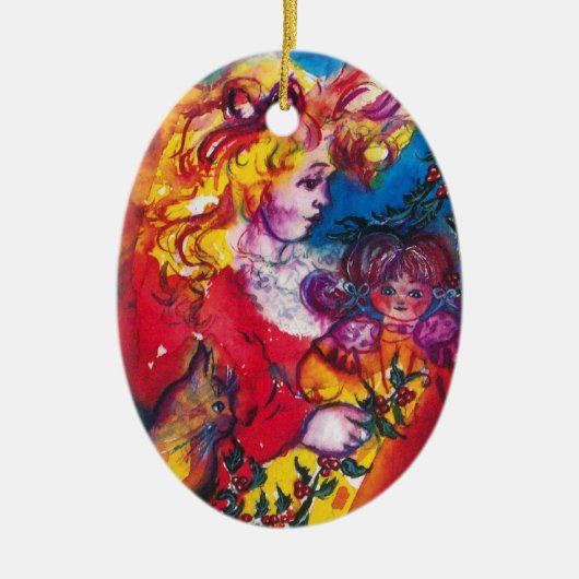 かわいらし人形 セラミックオーナメント (正面)