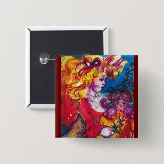 かわいらし人形 缶バッジ (正面&裏面)