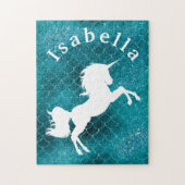 かわいらし人魚パーソナライズされたの一角カラフル獣 ジグソーパズル (縦)