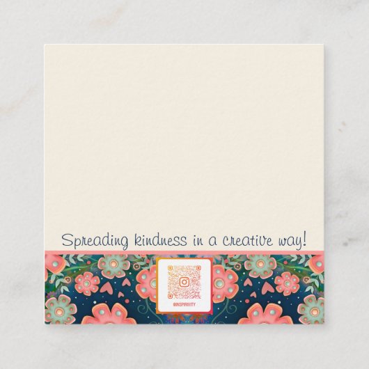 かわいらし信じフローラ スクエア名刺 (裏面)