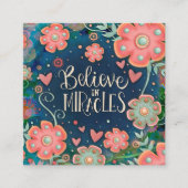 かわいらし信じフローラ スクエア名刺 (正面)