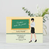 かわいらし先生卒業招待状 招待状 (スタンド正面)