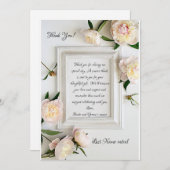 かわいらし写真フレ結婚ームのサンキューカード 招待状 (正面/裏面)