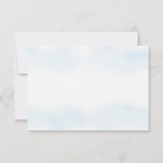 かわいらし冬の松の木の結婚式svp応答 出欠カード (裏面)