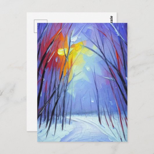 かわいらし冬の芸術 ポストカード (正面/裏面)