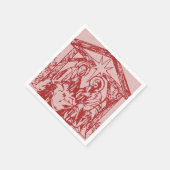 かわいらし出生赤のアウトライン_edited-1 スタンダードカクテルナプキン (角)