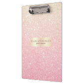 かわいらし勾エレガントガーリー配バラ金ゴールドグリッター クリップボード (左)