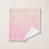 かわいらし勾エレガントガーリー配バラ金ゴールドグリッター バスタオルセット (ウォッシュタオル)