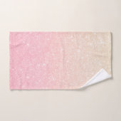 かわいらし勾エレガントガーリー配バラ金ゴールドグリッター バスタオルセット (ハンドタオル)