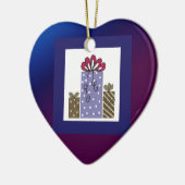 かわいらし包まれたプレゼント セラミックオーナメント (左)