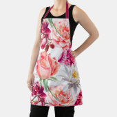 かわいらし及びカラフルフローラプリント エプロン (インサイチュ)