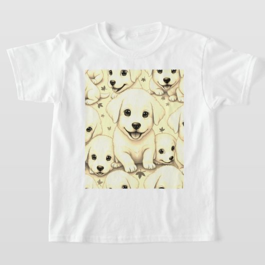 かわいらし可愛い子犬のTシャツ Tシャツ (レイダウン)