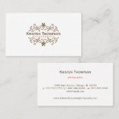 かわいらし名刺の渦巻き 名刺 (正面/裏面)