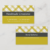 かわいらし名刺：：ギンガムパターン10L 名刺 (正面/裏面)