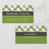 かわいらし名刺::ギンガムパターン9L 名刺 (正面/裏面)