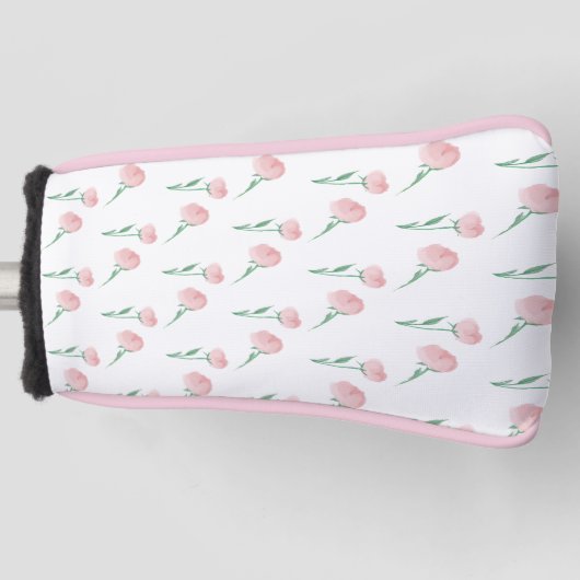 かわいらし名門私立校風の牡丹 ゴルフヘッドカバー (正面)